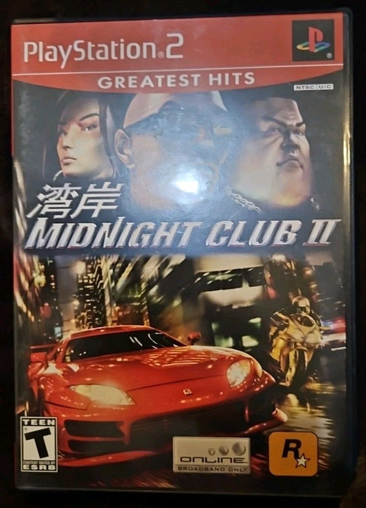 Midnight Club 2 - Sony PlayStation 2. No Game. Case + Artwork + Manual ONLY