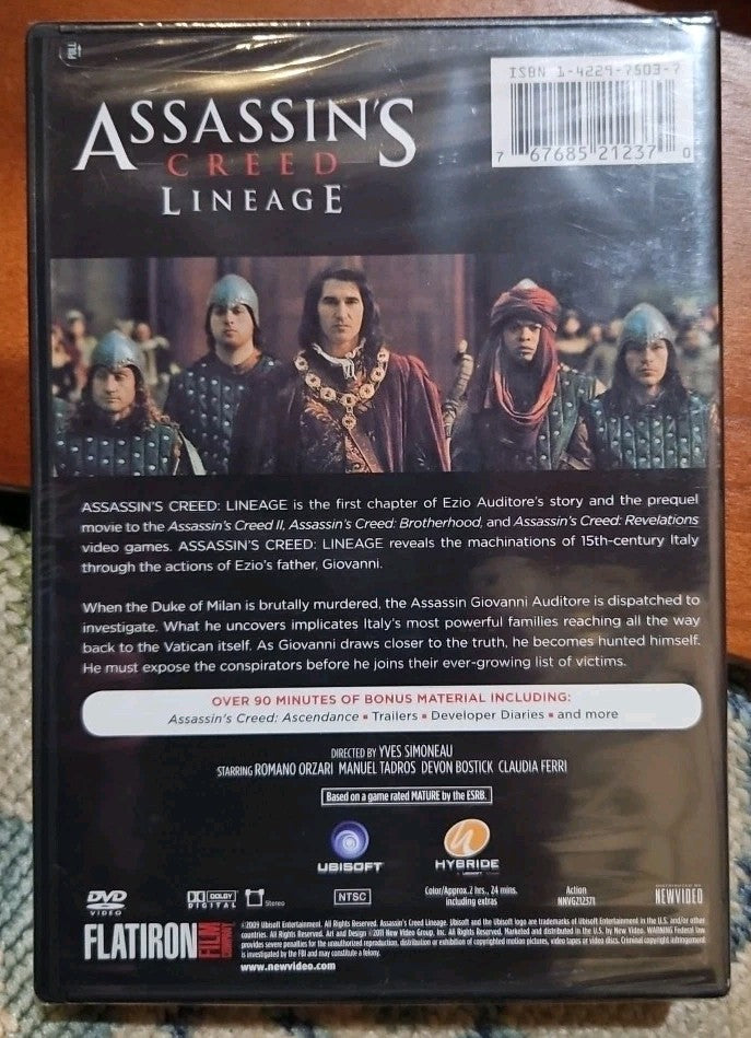 Assassin's Creed: Lineage (DVD) New Sealed