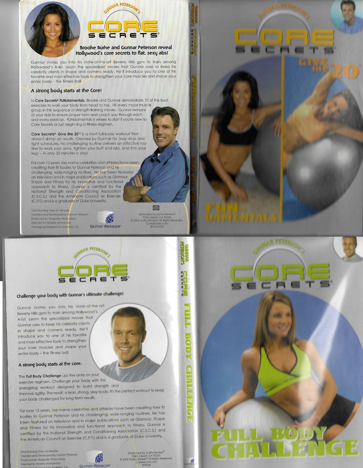 Gunnar’s Core Secrets 5 DVDs w/ Sand Weights