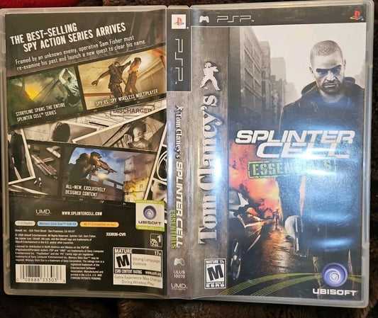 Tom Clancy's Splinter Cell Essentials (PSP UMD) No Game. Case + Box Art