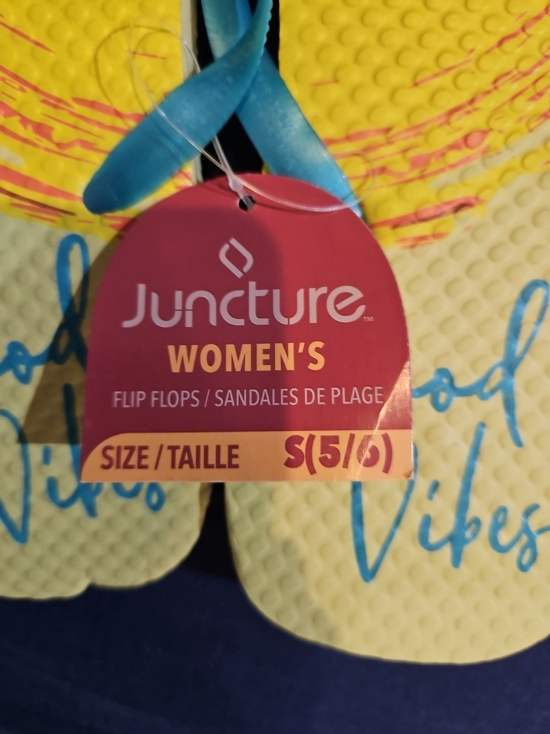 Hawaiian Sunset Palm Trees Flip Flop Rubber  by Juncture Women's Size 5/6