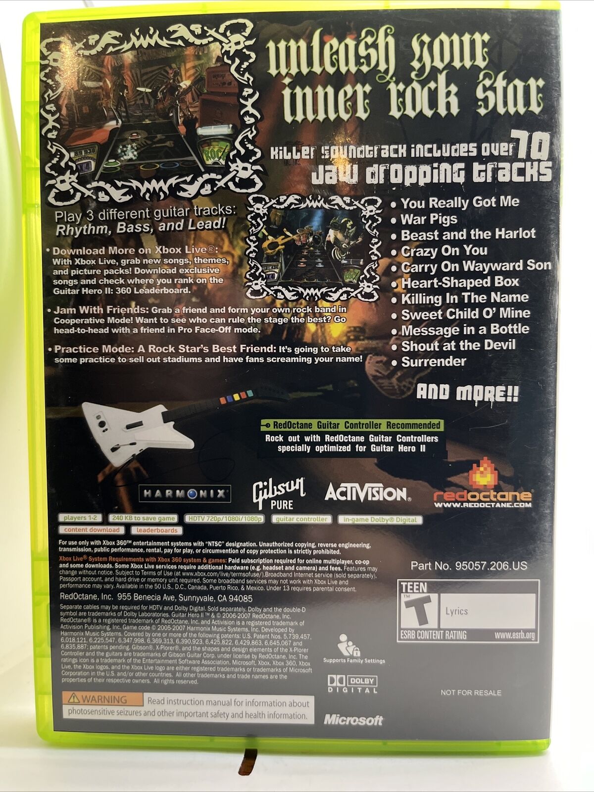 Guitar Hero II (Microsoft Xbox 360, 2007)