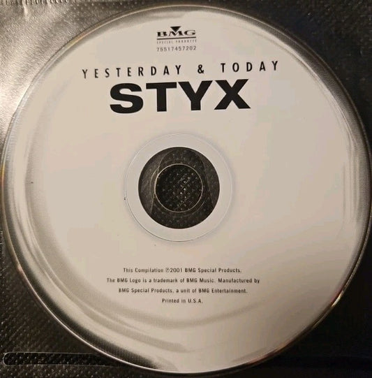 Yesterday & Today by Styx (CD, 2001) Tested. Disc Only