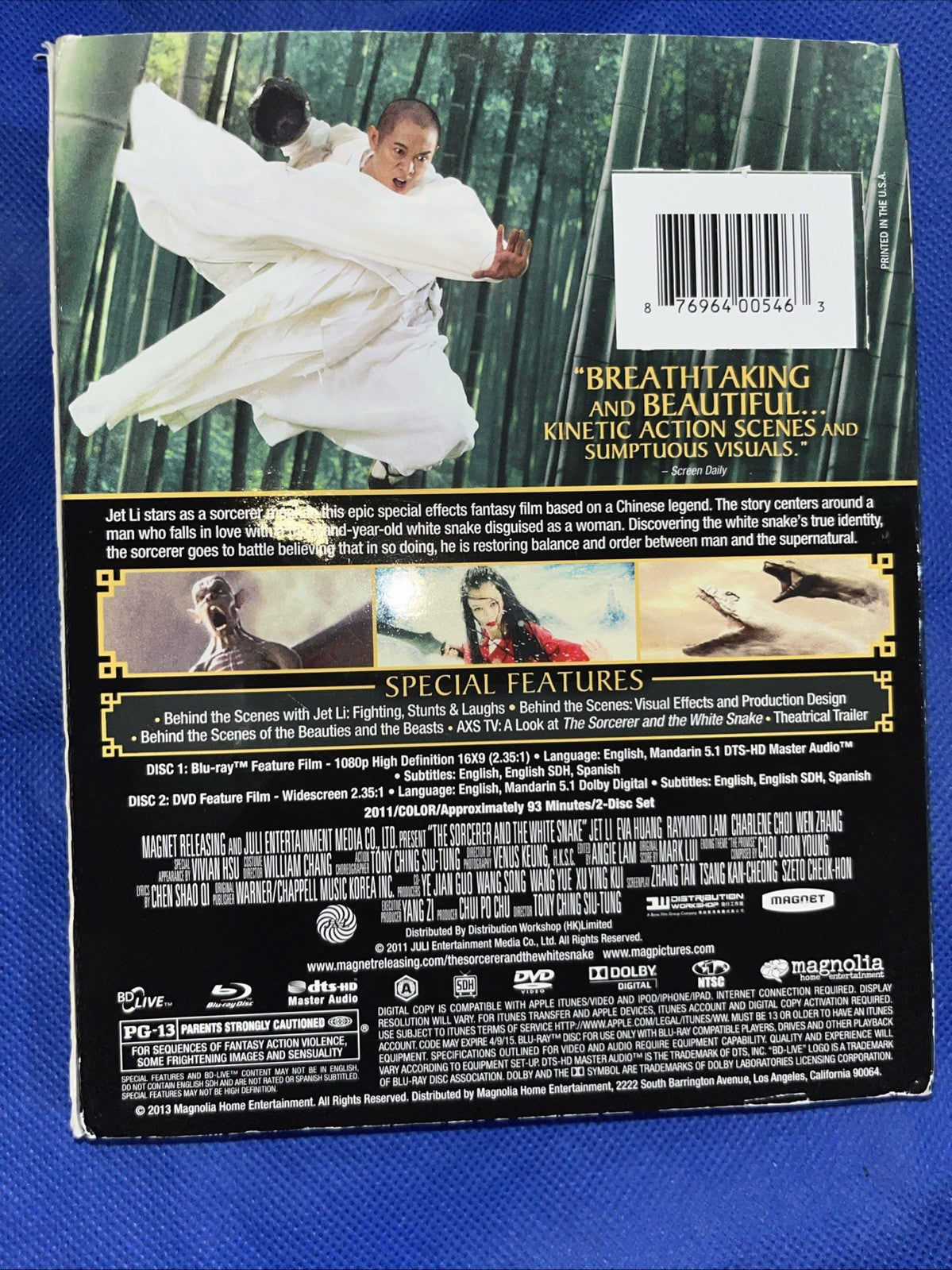 The Sorcerer and the White Snake (Blu-ray, 2011) Sealed