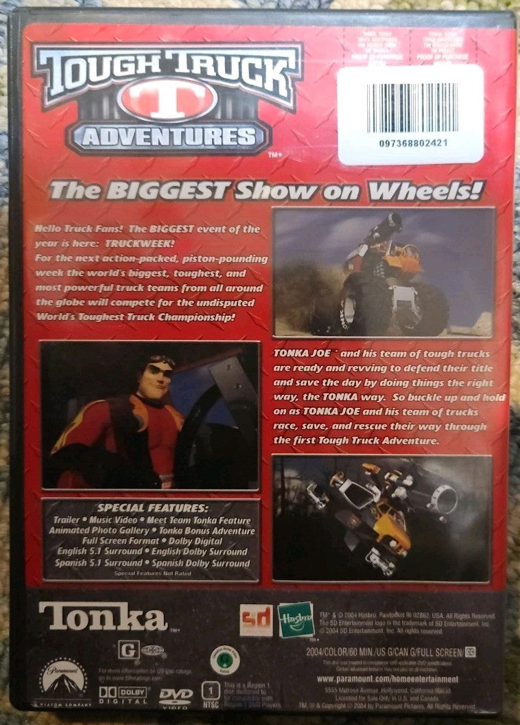 Tonka Tough Truck Adventures - The Biggest Show on Wheels (DVD) New Sealed