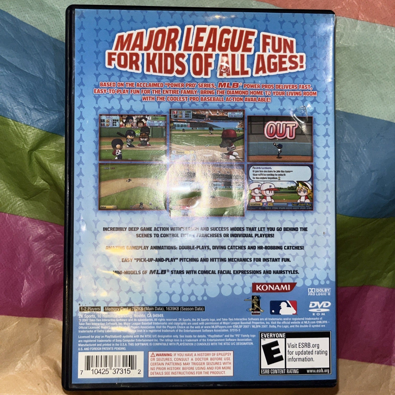 MLB Power Pros (PS2) Tested. Minor Insert Wear. No Scratches. Tested. W/Manual
