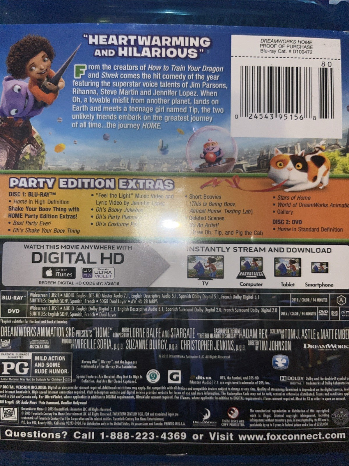 Home (Blu-ray, 2015) Sealed. No Digital Download