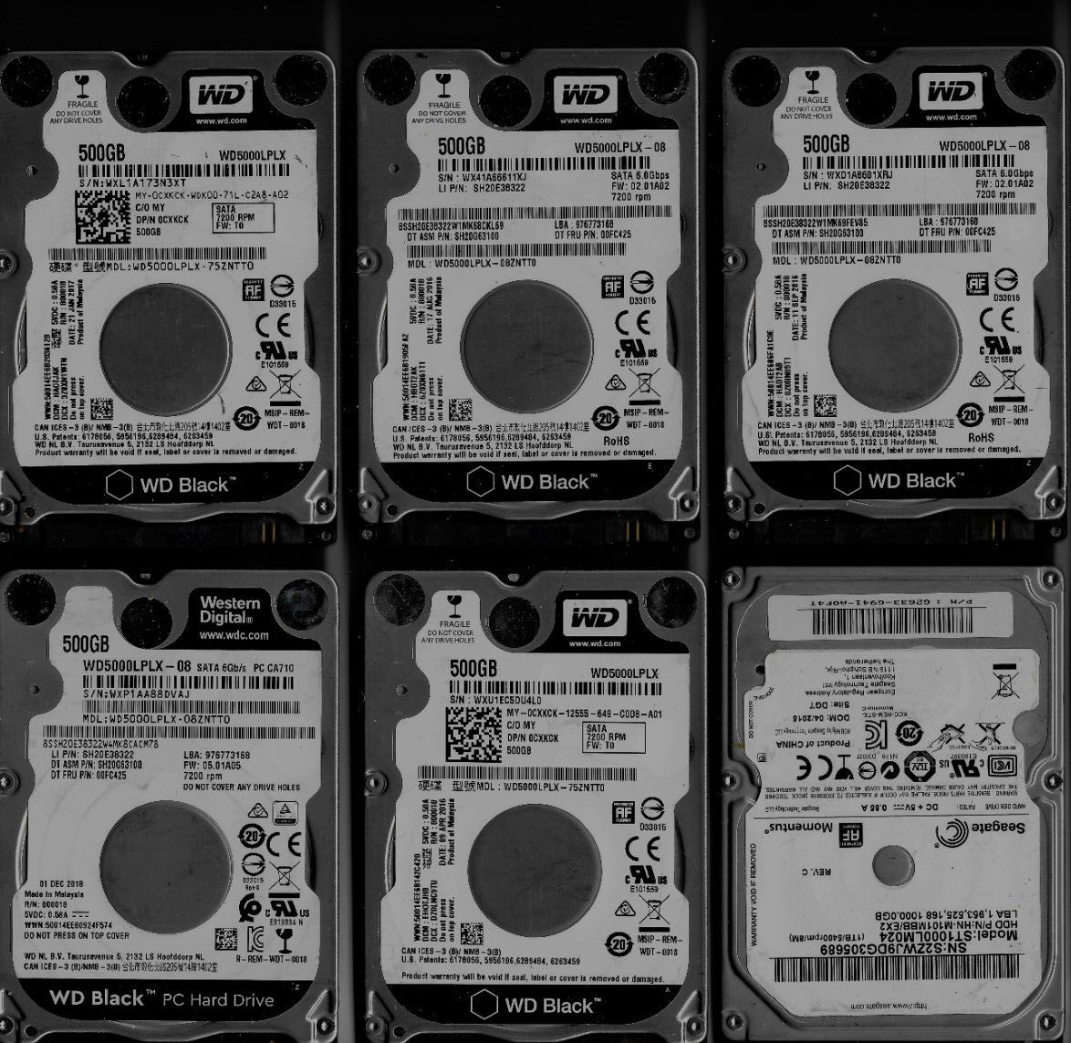 Seagate - Hitachi - HGST - Samsung - Laptop 2.5" Hard Disk Drive