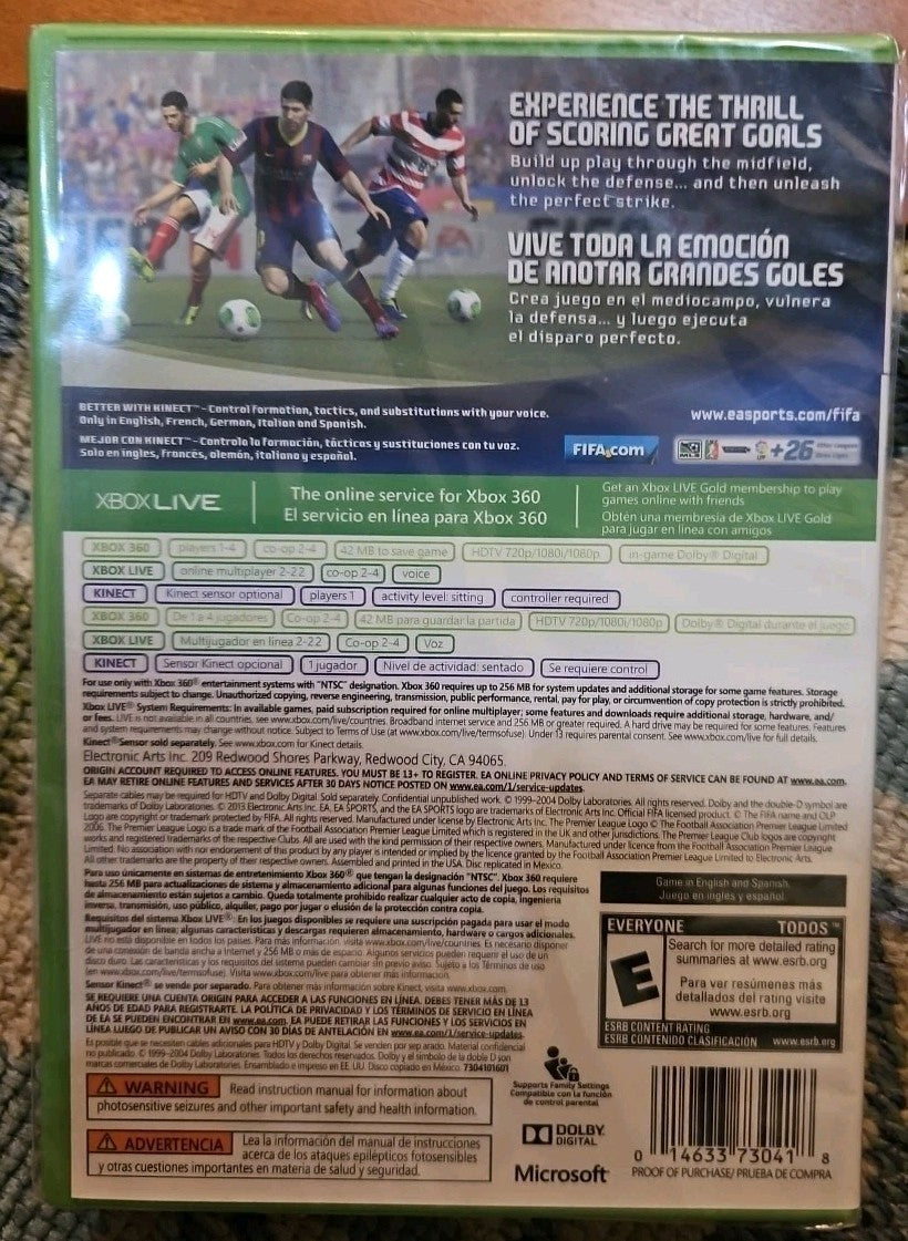 Fifa Soccer 14 - Microsoft Xbox 360. Tested. No Scratches. New Case. Resealed