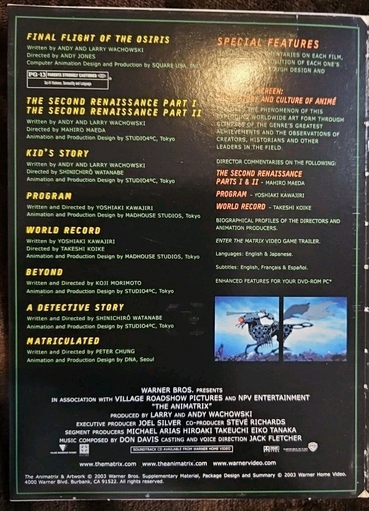The Animatrix (DVD, 2003)