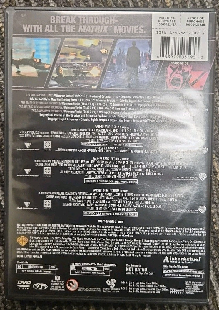 4 Film Favorites: the Matrix Collection (DVD)