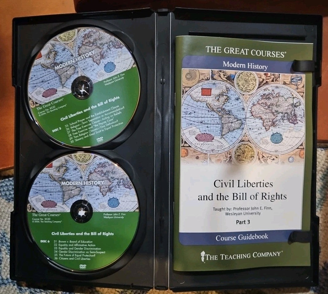 Great Courses Civil Liberties & Bill of Rights 36 Lectures 6 DVDs Guidebook