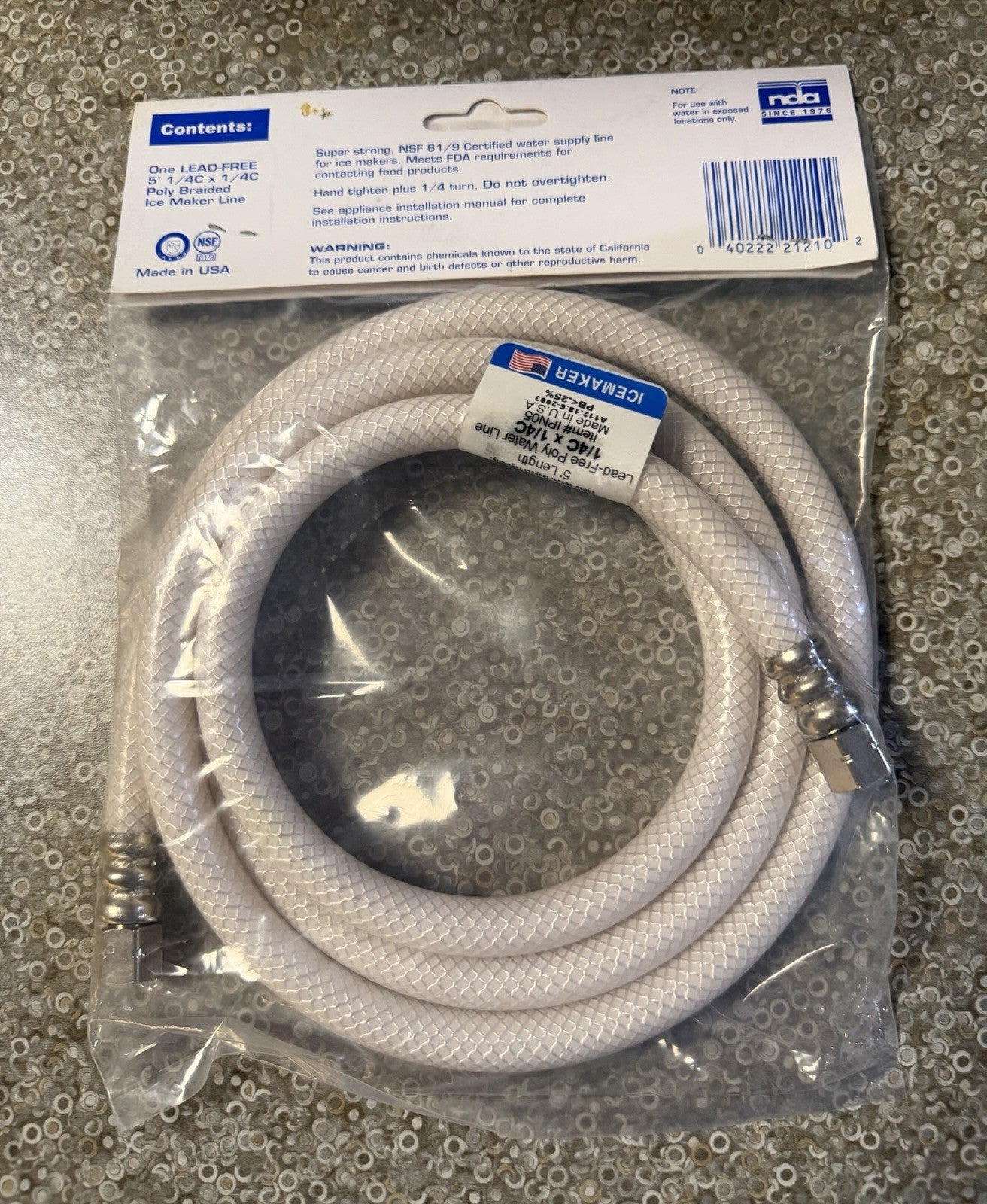 Flowmaster Flow Master Lead- Free Water Supply Line Ice Maker 49599 Made in USA