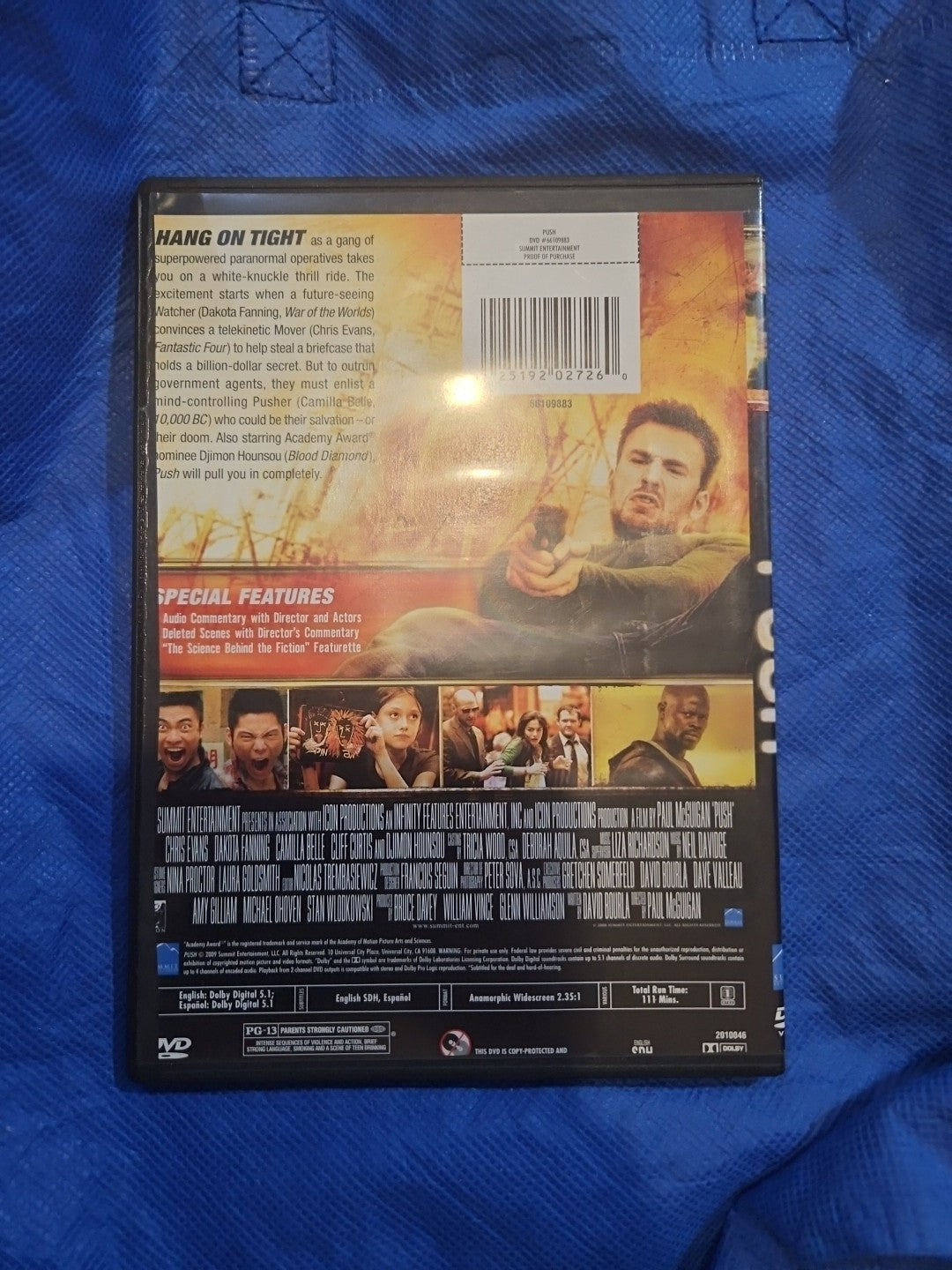 Push (DVD, 2009) Slimcase. Artworked Cropped. Tested