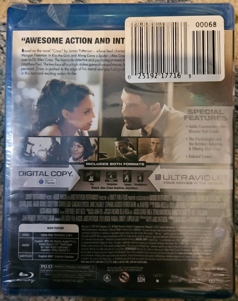 Alex Cross (Blu-ray, 2012) New. No Digital Download