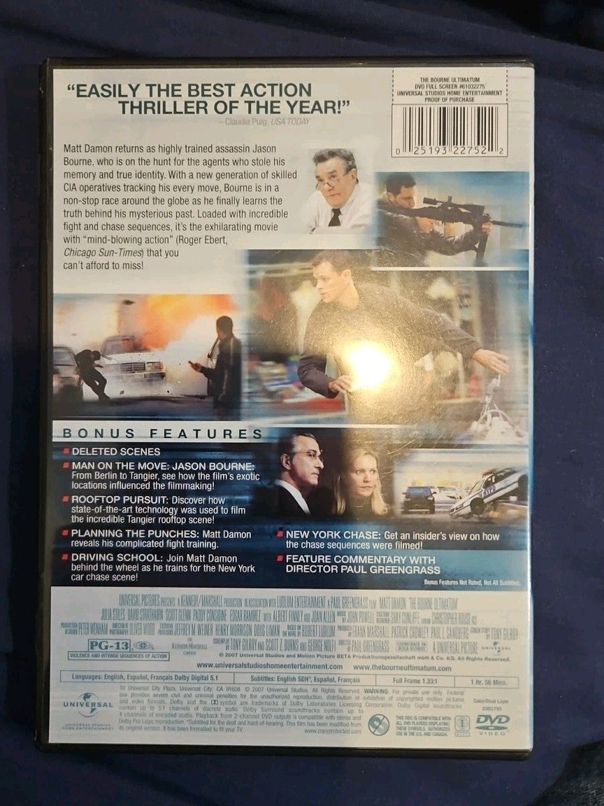 The Bourne Ultimatum (DVD, 2007)