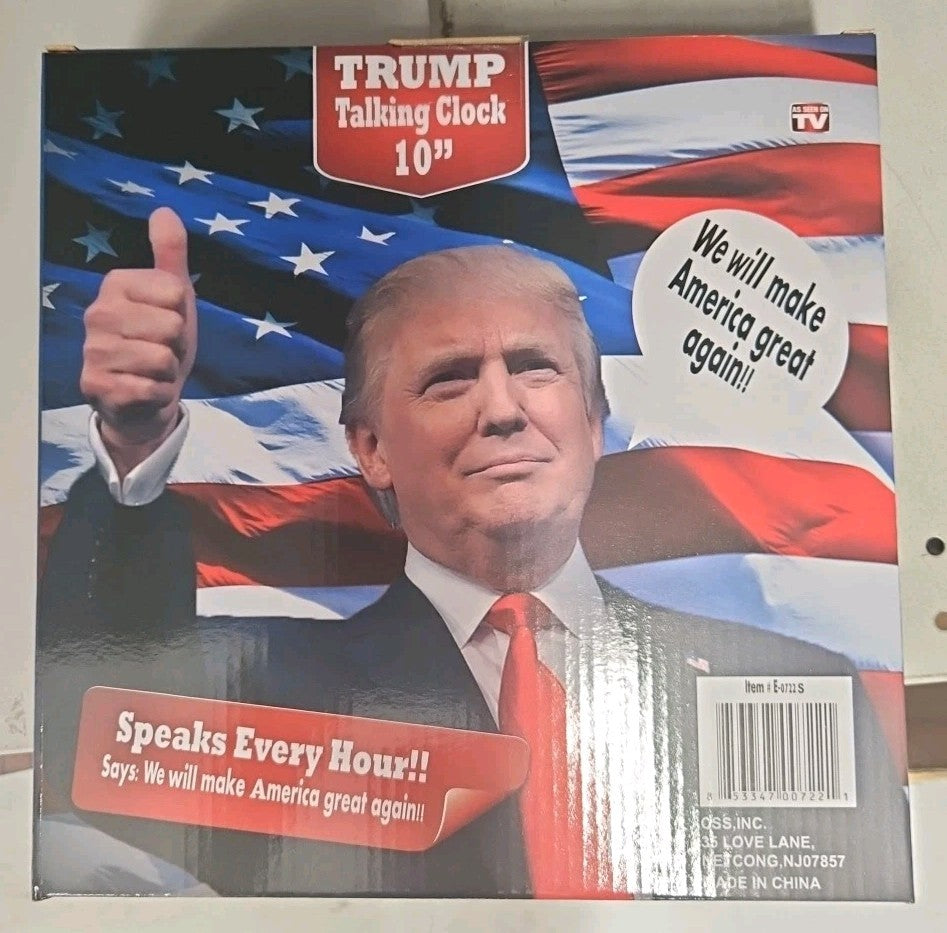 Talking Trump Wall Clock-Speaks Every Hour We Will Make America Great Again!