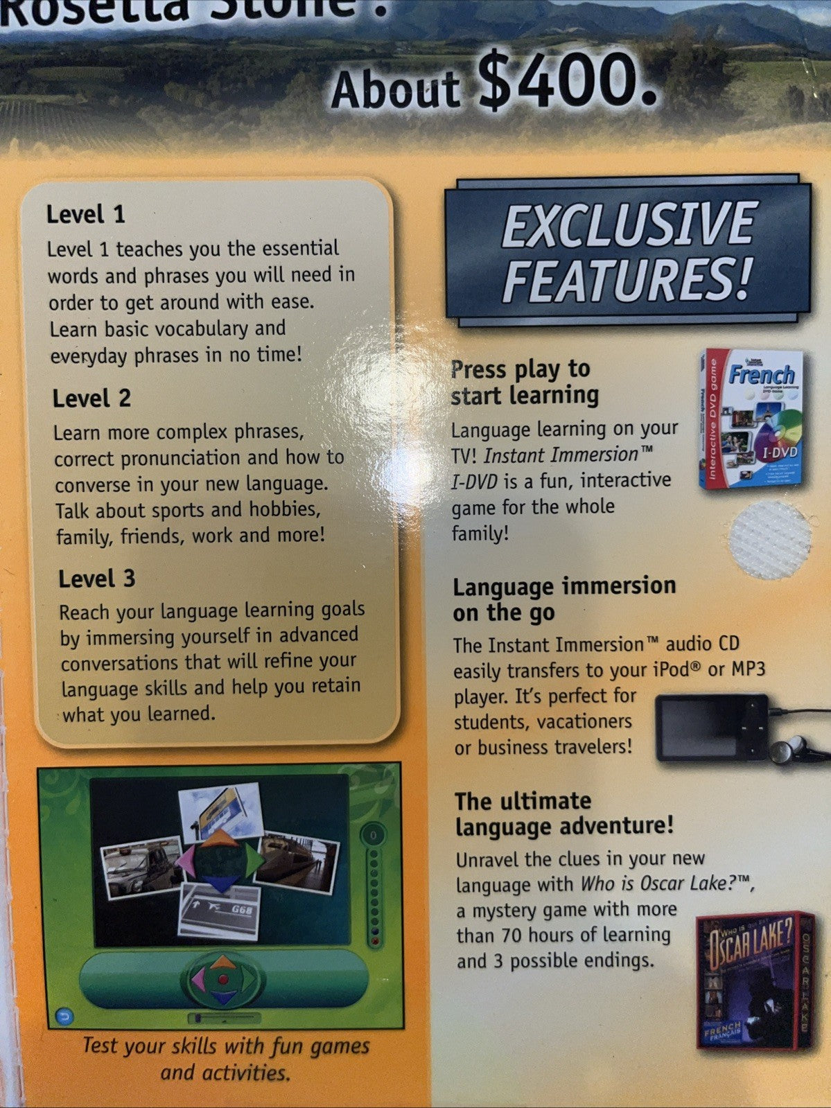 Instant Immersion French Levels 1,2,3 Language Learning Software