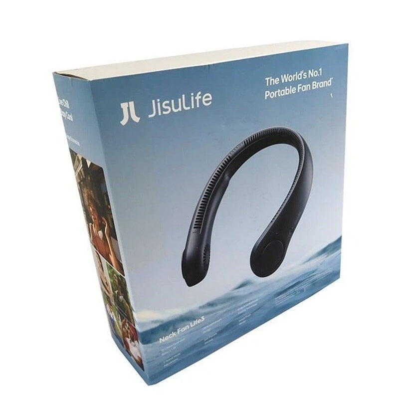 JisuLife Neck Fan Wearable Bladeless Rechargeable Black Cooling Fan