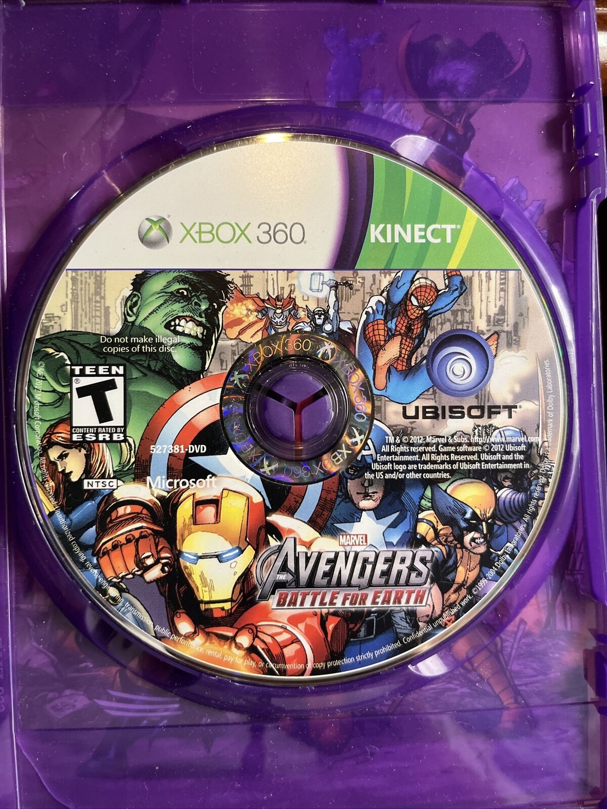 Marvel Avengers: Battle for Earth (Microsoft Xbox 360, 2012)