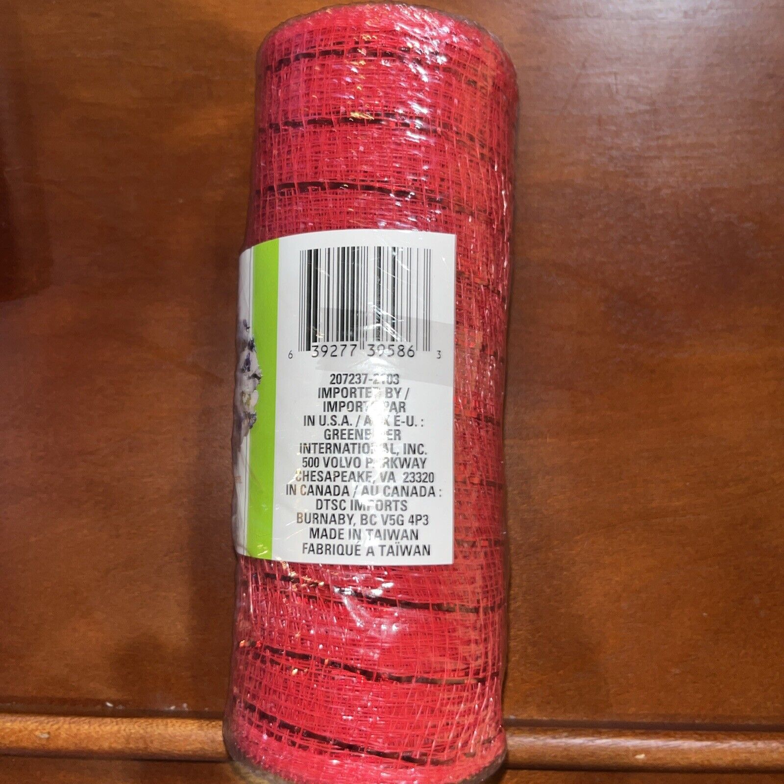 Floral Garden Red  Decorative Mesh 6"x5yd-BRAND NEW