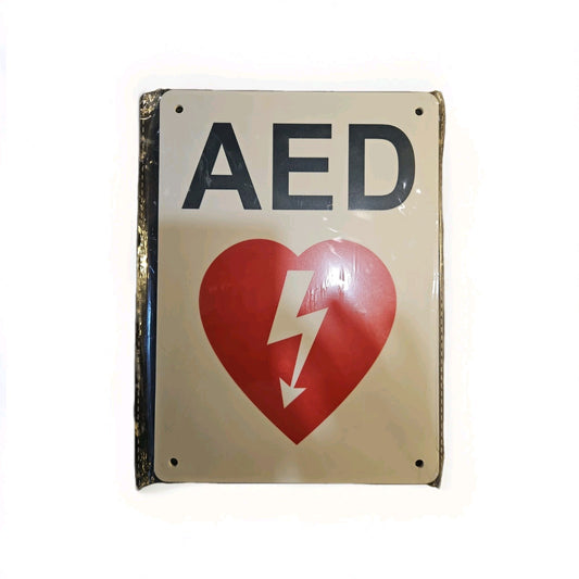 "AED" Sign | 7.25" x 9.7/8" Plastic x 2