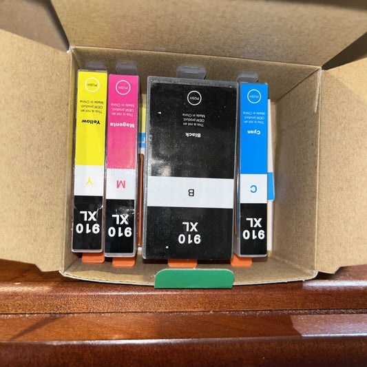 Acaves 910XL Ink Cartridges For HP OfficeJet Pro 8020 Black Magenta Cyan Yellow