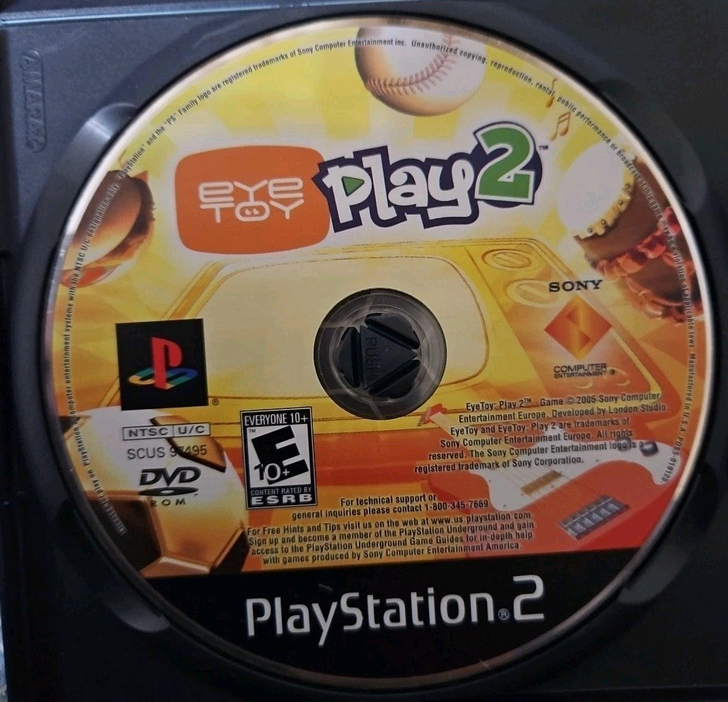Play 2 (PS2) Required Eyetoy. Mint. Tested. w/Manual