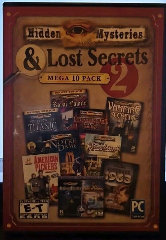 Hidden Mysteries & Lost Secrets 2 Mega 10 Pack - PC Mystery Game Collection-New+