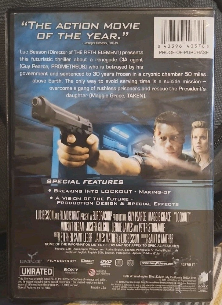 Lockout (DVD, 2012) New Sealed