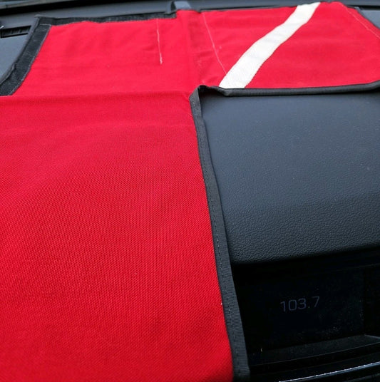 Red W/ White Line Diver Pouch