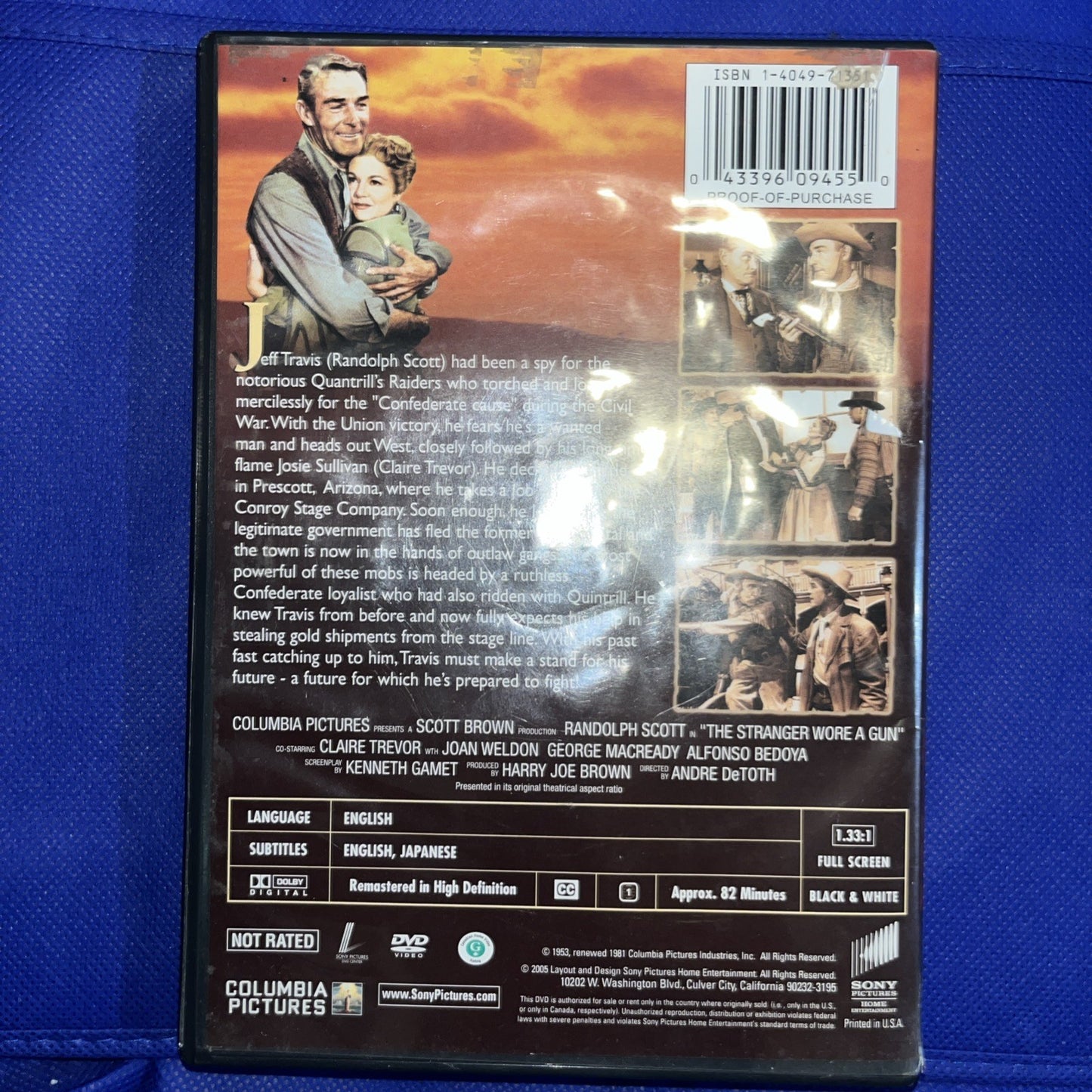 The Stranger Wore a Gun (DVD, 1953)