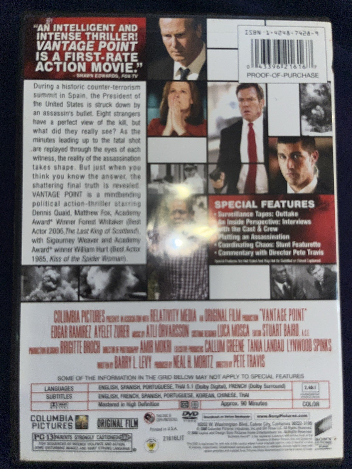 Vantage Point (DVD, 2008) Sealed