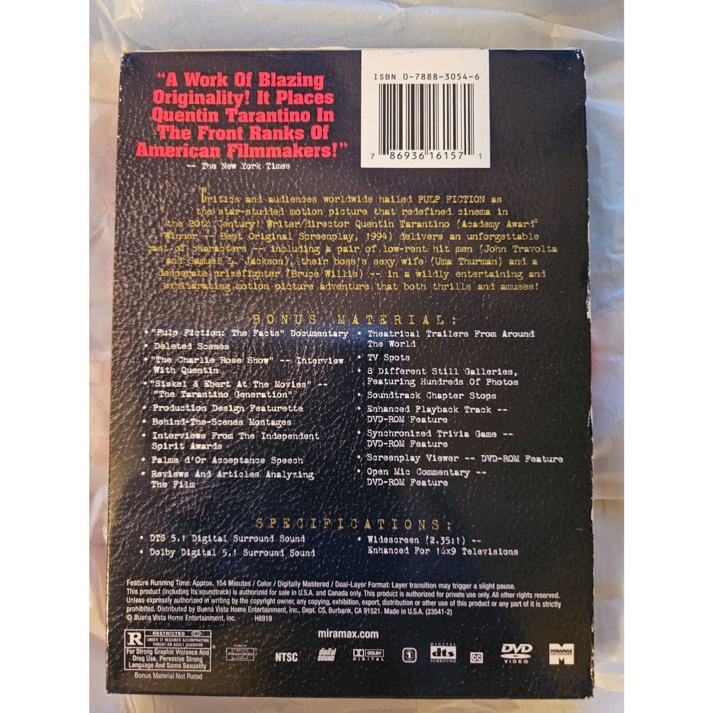 Pulp Fiction 2 Disc Collector's Edition (DVD) Very Good. Tested. No scratches.