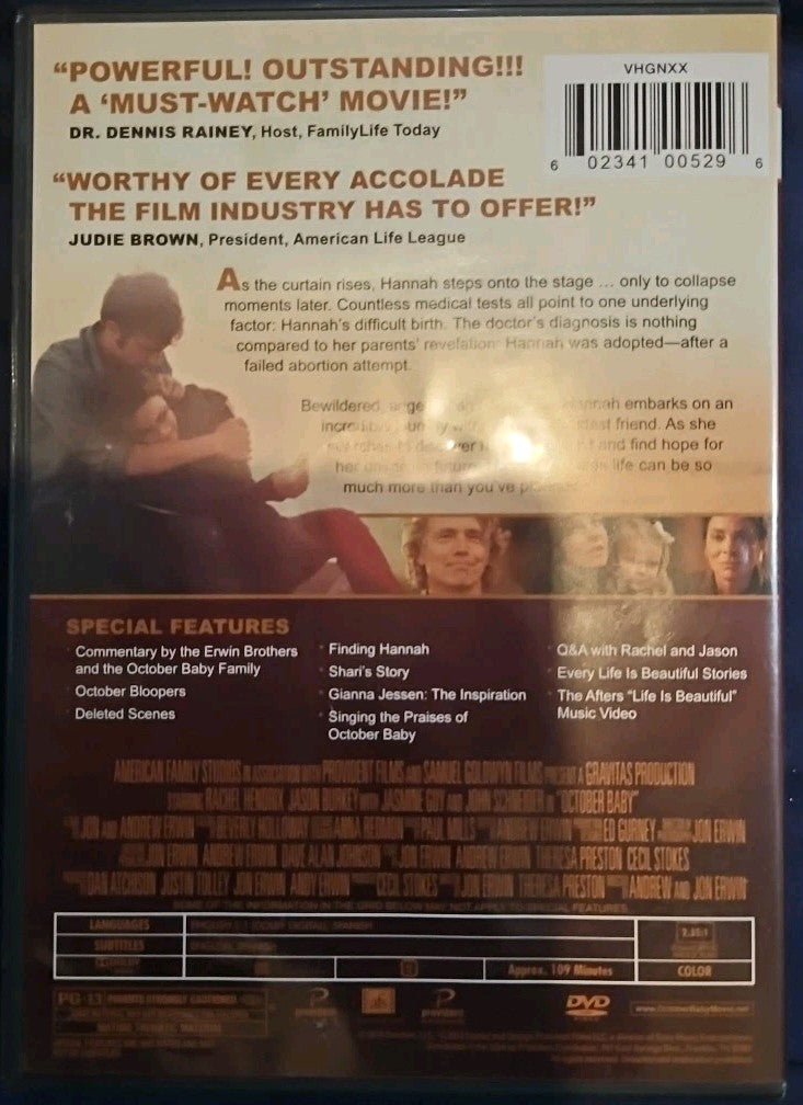 October Baby (DVD, 2012)