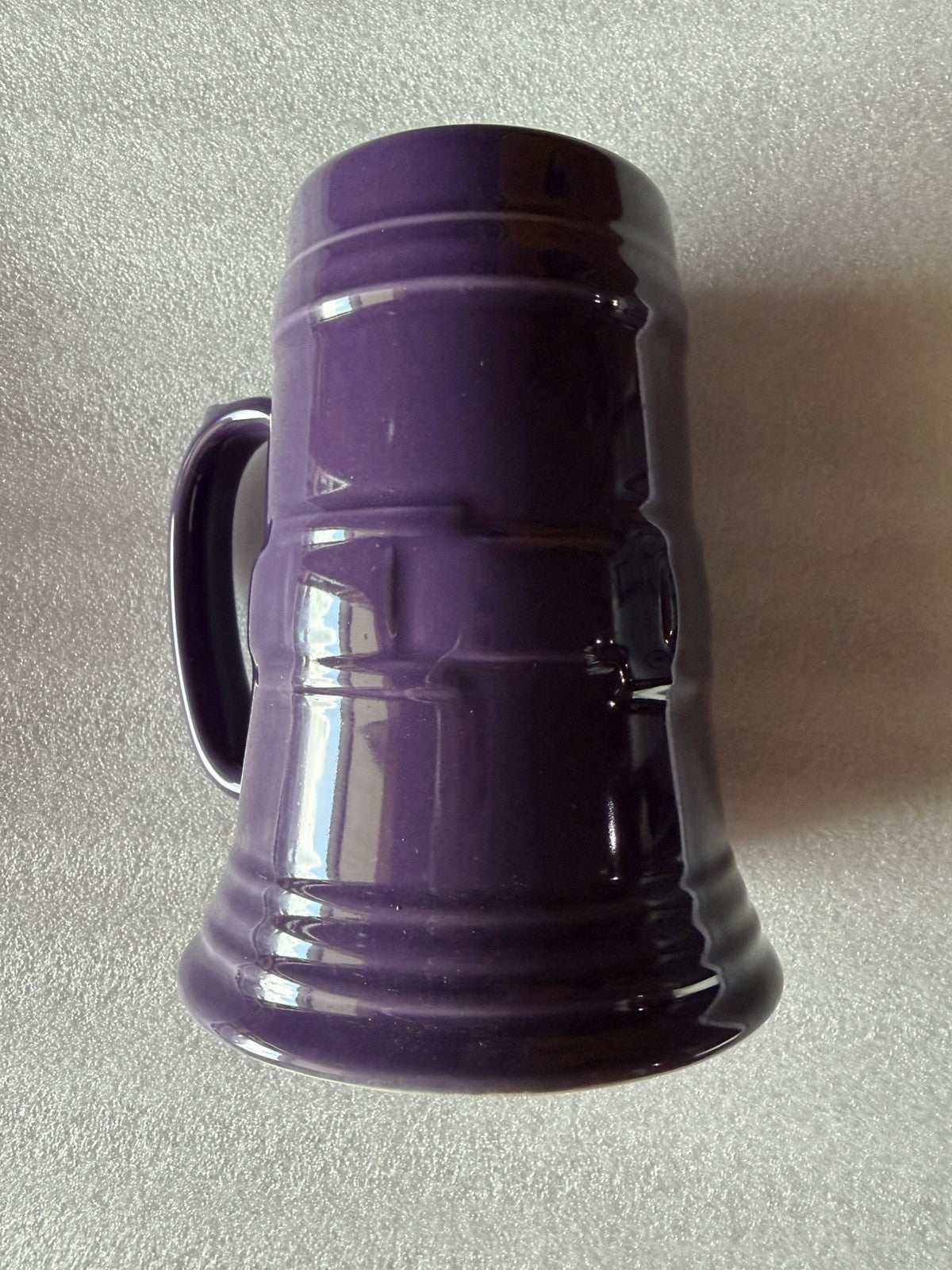 Longaberger 6” Pottery Beer Stein Mug Eggplant Purple Woven Traditions  No Box