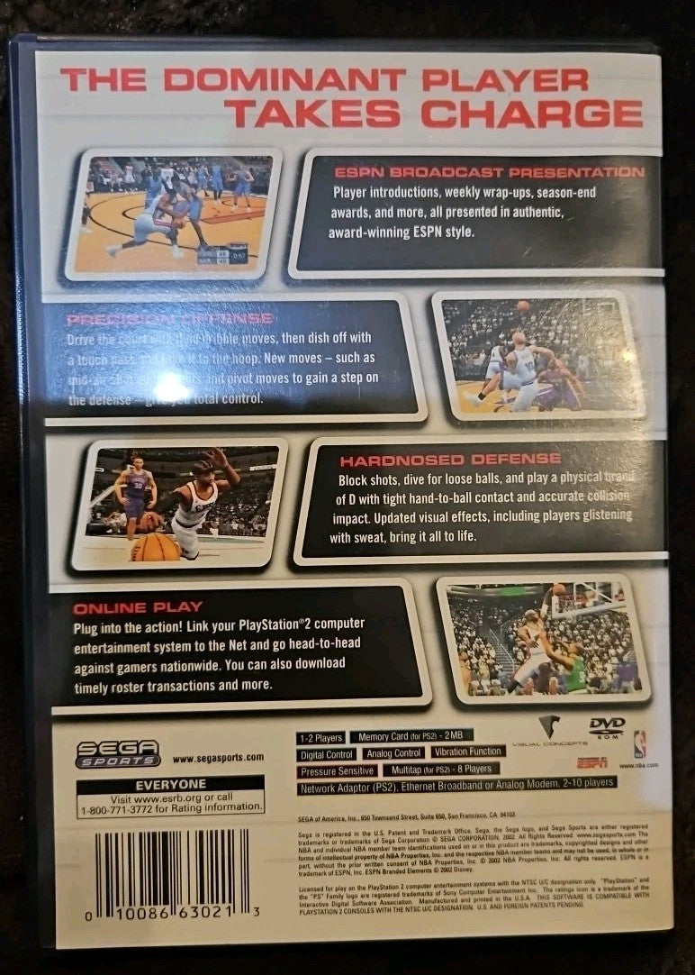 Nba 2K3 - Sony PlayStation 2. No Game. Case + Artwork + Manual