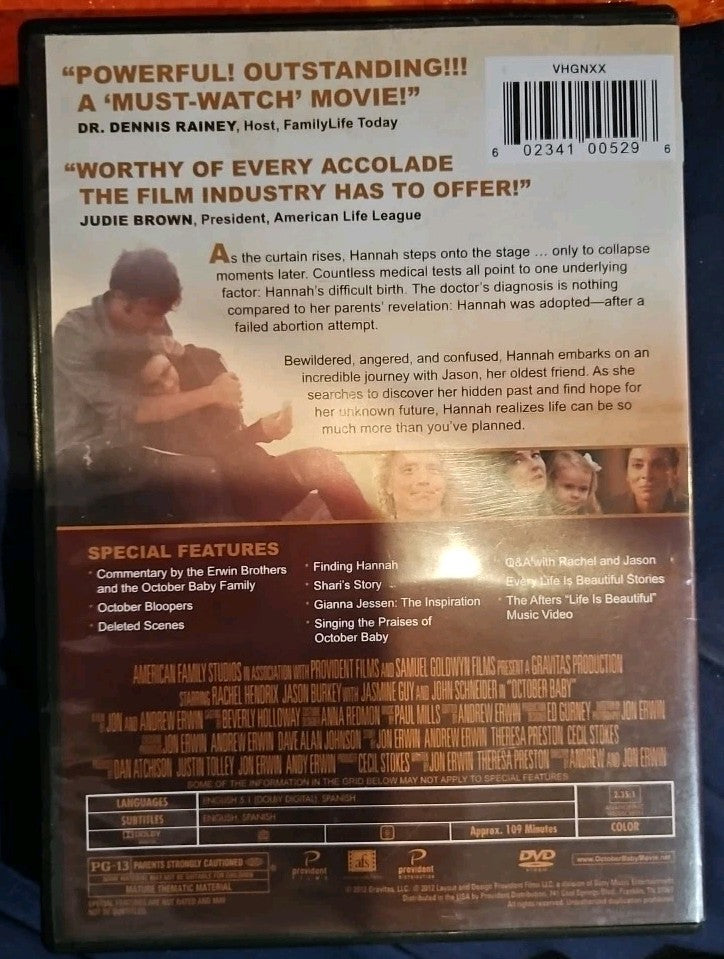 October Baby (DVD, 2012)