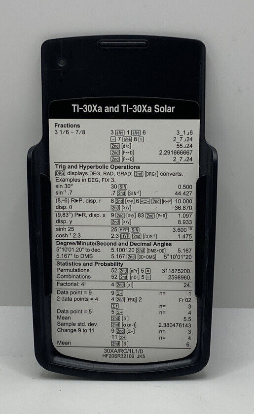 Texas Instruments TI-30Xa Scientific Calculator [Tested - Works]