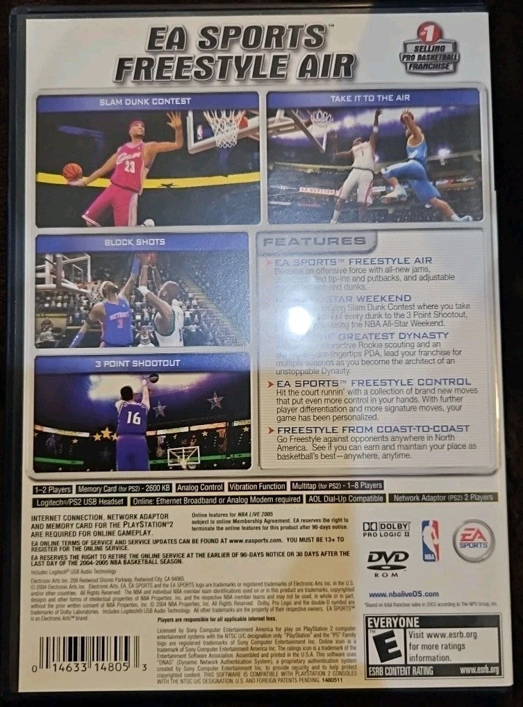 NBA Live 2005 (Sony PlayStation 2, 2004) No Game. Case. Artwork. Manual ONLY