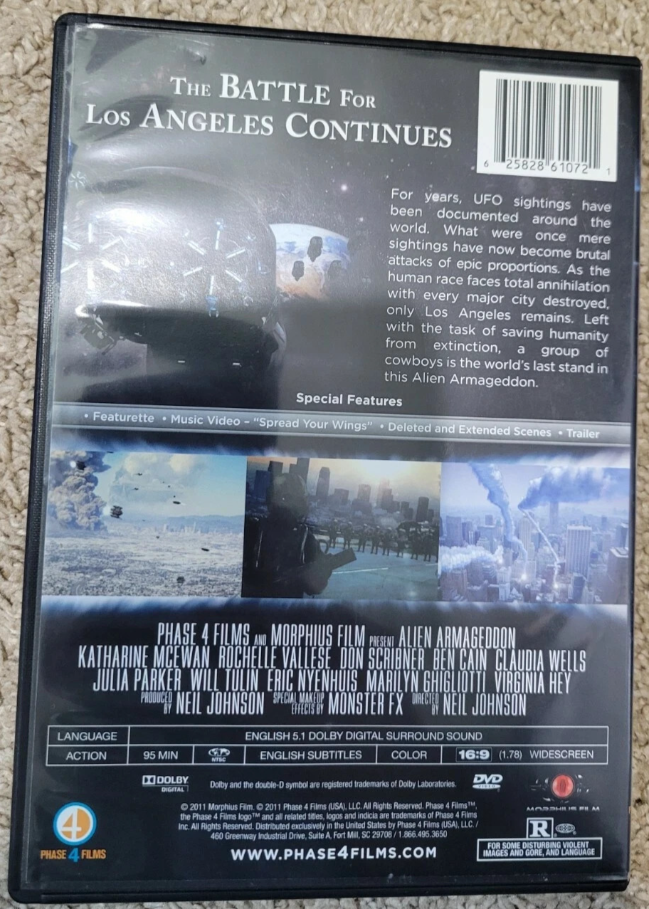 Alien Armageddon (DVD) Tested. New Case