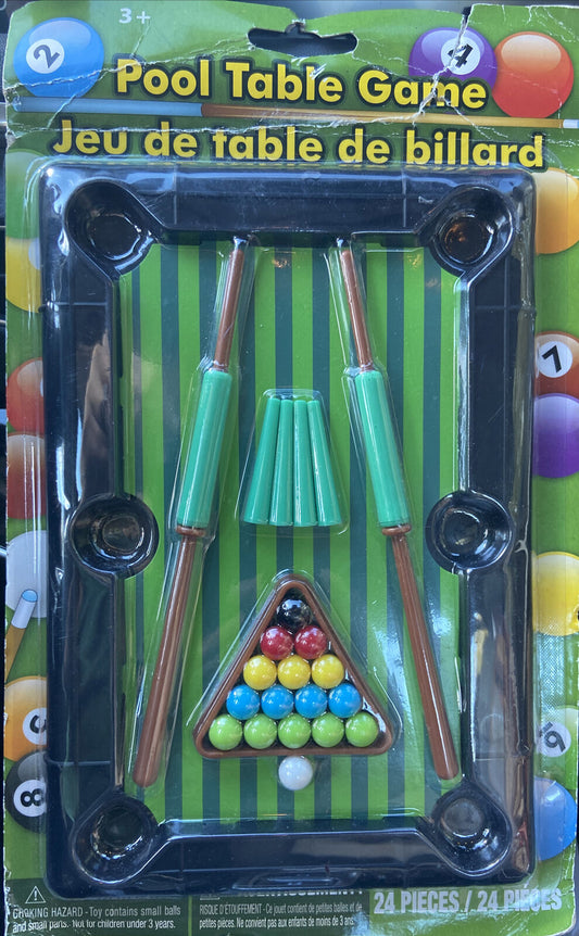 Classic Games Pool Table Game With Legs New Sealed Includes Cue Sticks 24 Piece