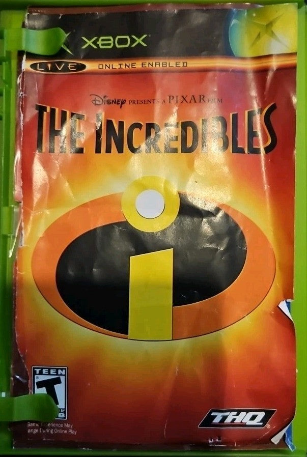 Incredibles (Xbox) Tested. No Scratches. New Case. Wrinkled Manual