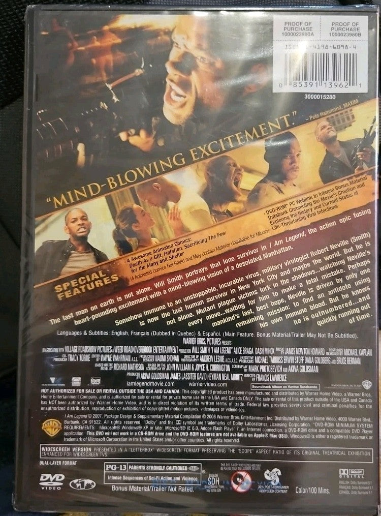 I Am Legend (DVD, 2007) New Sealed