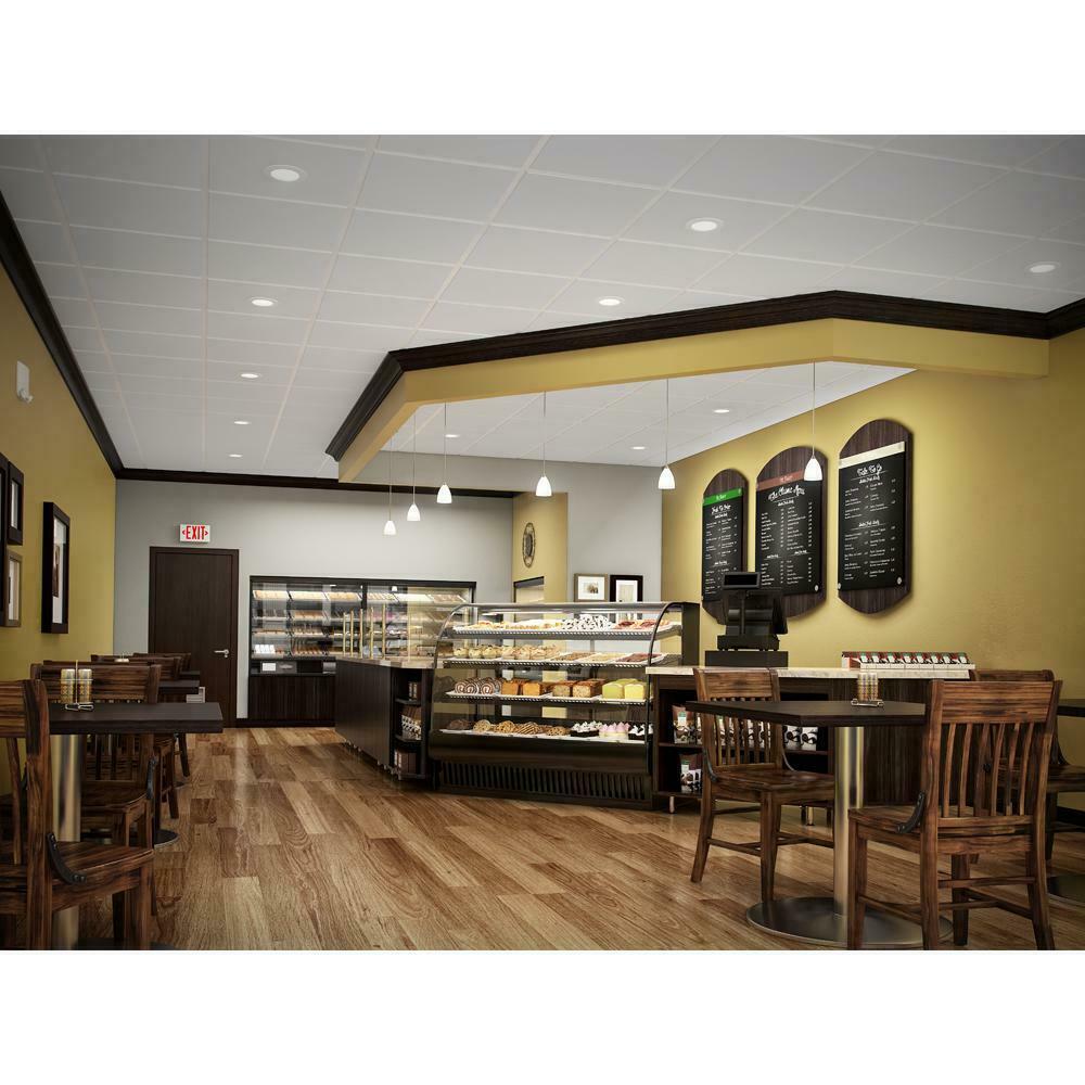 Halo 4 in. White LED Recessed Ceiling Light Retrofit Baffle Trim RL460WH930