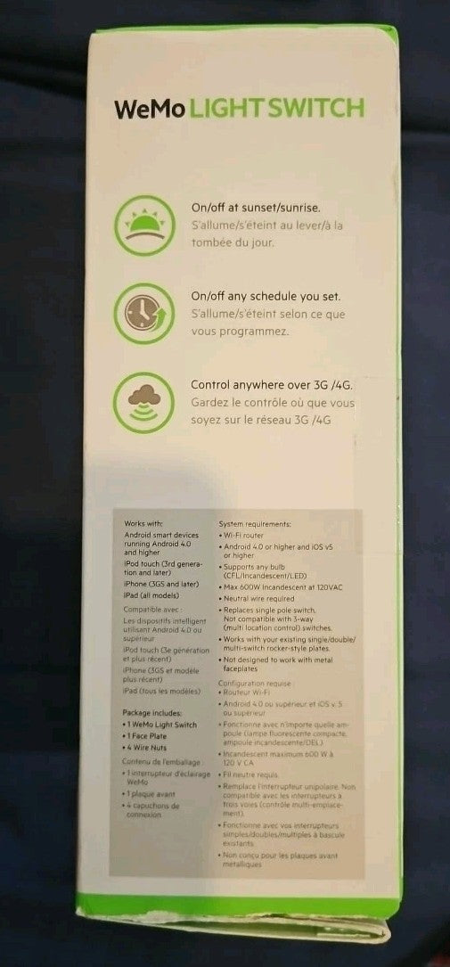 Belkin F7C030FC Wemo Smart Light Switch - White