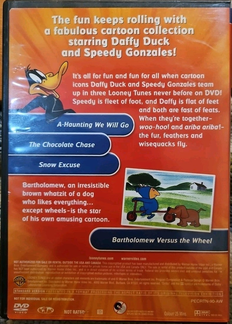 3 Classic Daffy Duck Cartoons + Bartholomew Vs The Wheel. New Sealed. Exclusive
