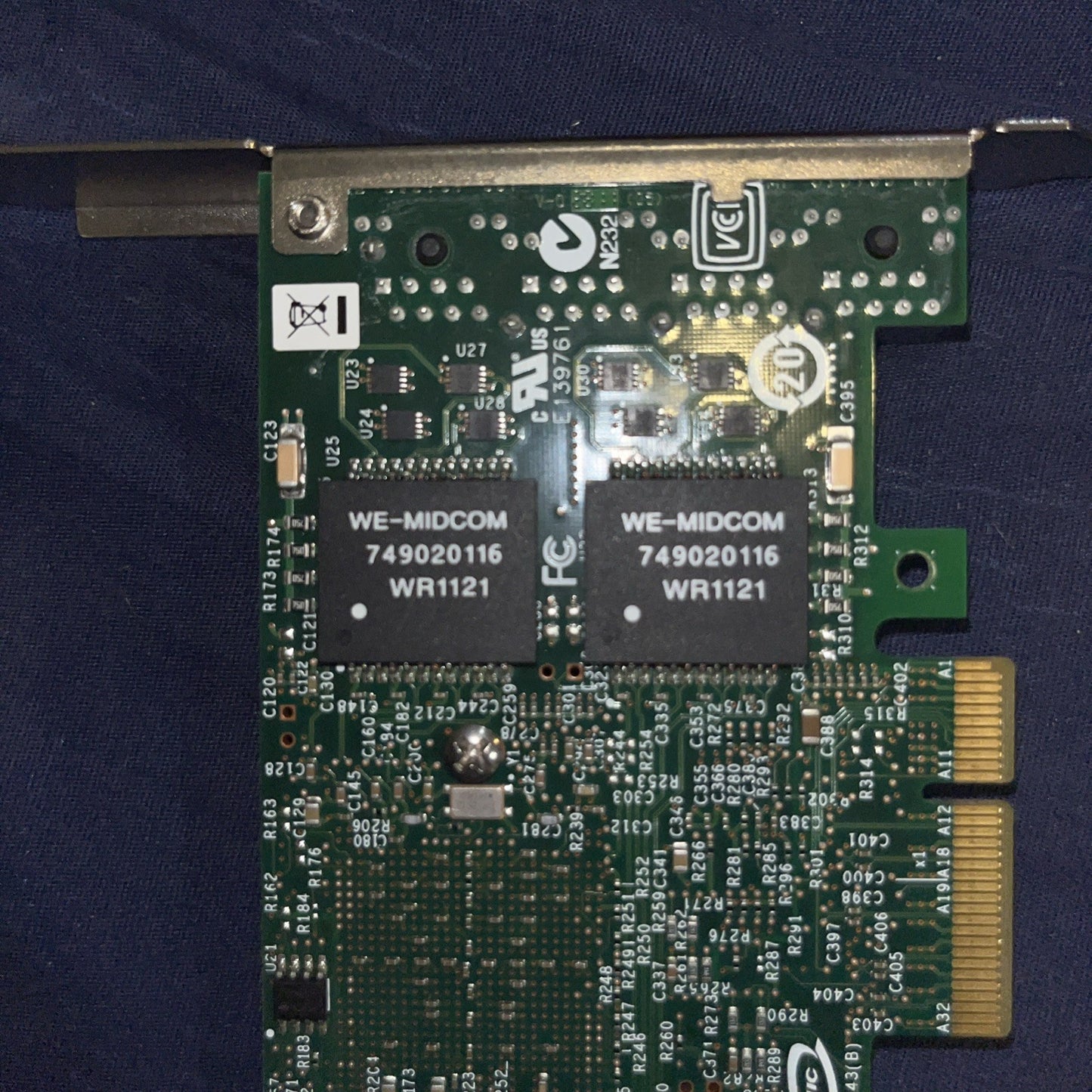 Intel DELL Quad Port Gigabit PCIe Ethernet Card CPU-D42543 MY-0HM9JY