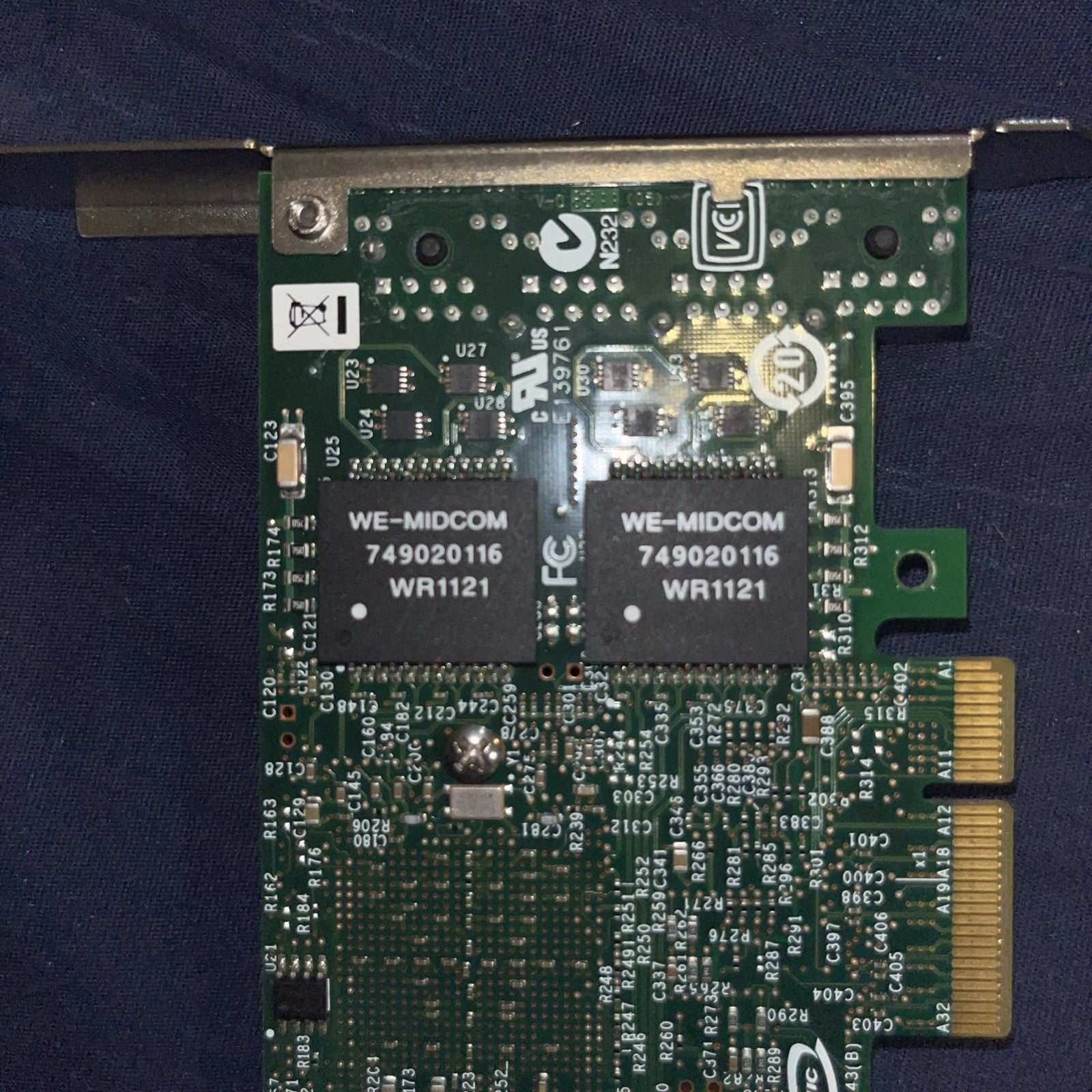 Intel DELL Quad Port Gigabit PCIe Ethernet Card CPU-D42543 MY-0HM9JY