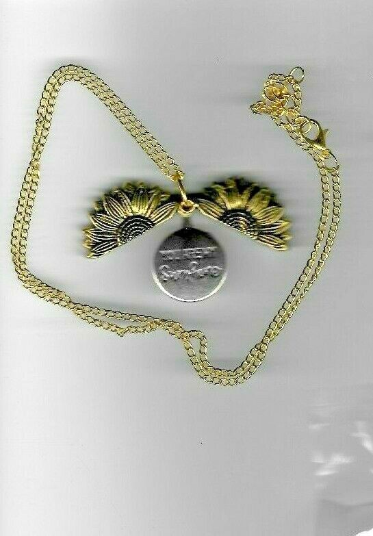 Pippi's Porch Hinged Sunflower "You Are My Sunshine"  Locket  - Brand New